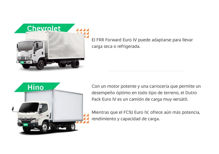 carros de trabajo pesado Renting Colombia