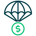 Icono de protección financiera y ahorro